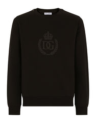 JERSEY SWEATSHIRT WITH 3D FLOCKED DG LOGO
