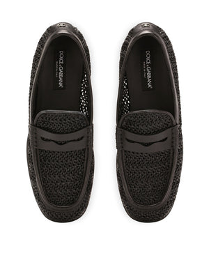 WOVEN RAFFIA LOAFERS