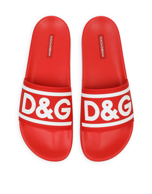 RUBBER BEACHWEAR SLIDERS WITH DG LOGO