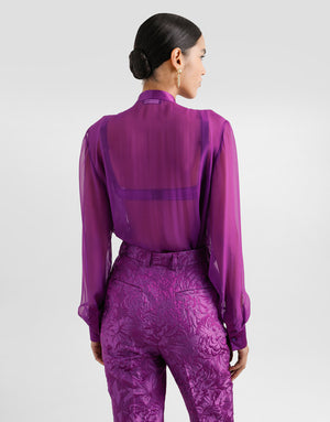 SILK CHIFFON SHIRT WITH PUSSY-BOW