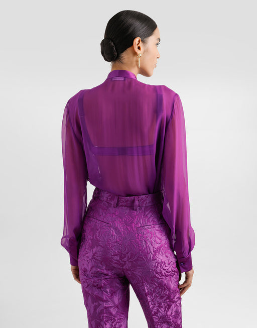 SILK CHIFFON SHIRT WITH PUSSY-BOW