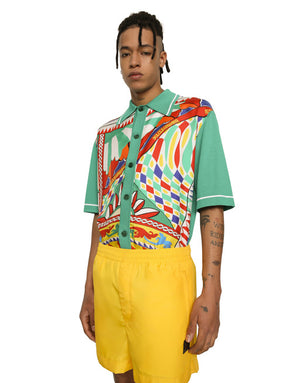 POLO-SHIRT WITH CARRETTO-PRINT PANEL