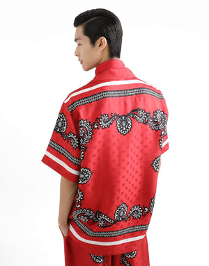 SILK SHIRT WITH BANDANNA PRINT