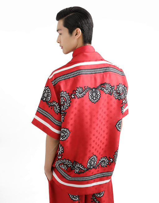 SILK SHIRT WITH BANDANNA PRINT