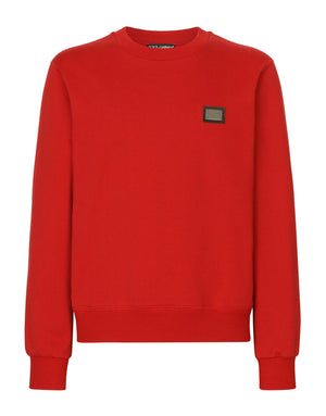 JERSEY SWEATSHIRT WITH BRANDED TAG