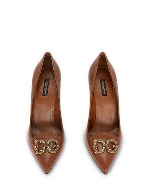 CALFSKIN PUMPS WITH DG AMORE LOGO