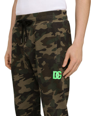 JERSEY JOGGING PANTS WITH CAMOUFLAGE PRINT