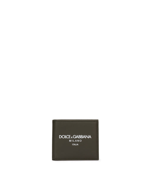 CALFSKIN BIFOLD WALLET WITH LOGO