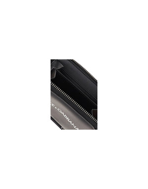 MINI ZIP-AROUND CALFSKIN WALLET WITH LOGO PRINT