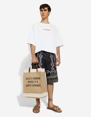 PRINTED JUTE SHOPPER