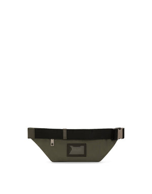 SMALL NYLON BELT BAG WITH RUBBERIZED LOGO