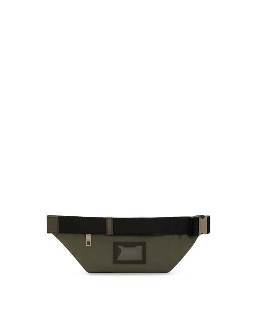 SMALL NYLON BELT BAG WITH RUBBERIZED LOGO