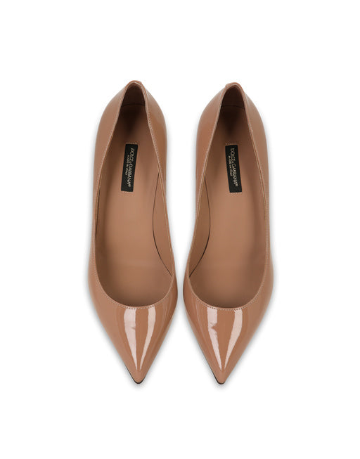 POINTED VARNISH PUMPS WITH MEDIUM HEEL