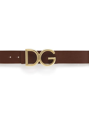LEATHER BELT WITH DG LOGO