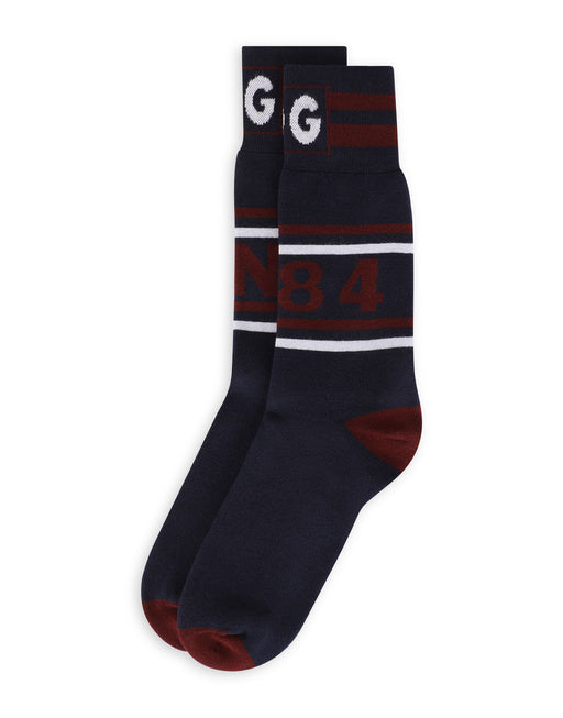 STRETCH COTTON SOCKS WITH JACQUARD DG LOGO