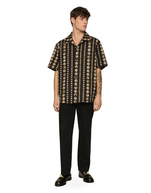 COIN DETAIL COTTON GABARDINE PANTS
