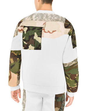 CAMOUFLAGE PATCHWORK SWEATSHIRT WITH DG LOGO