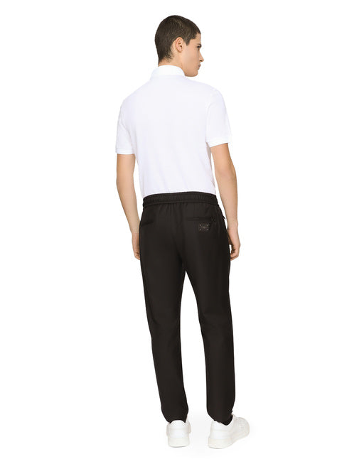 COTTON PIQUÉ POLO-SHIRT WITH BRANDED TAG