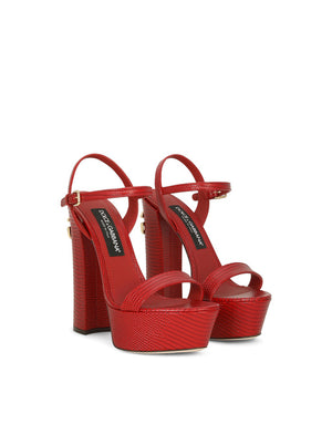 CALFSKIN PLATFORM SANDALS