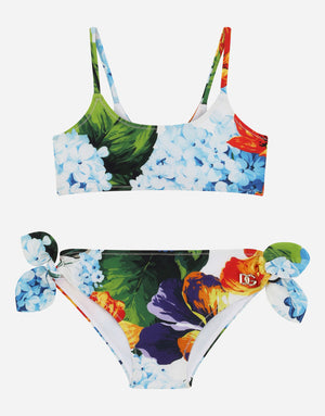 HYDRANGEA-PRINT BIKINI