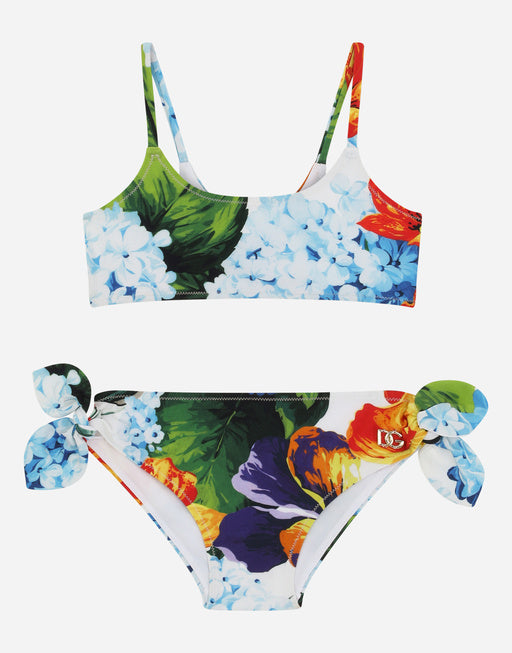 HYDRANGEA-PRINT BIKINI