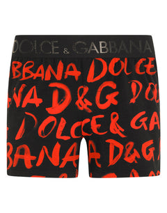 LOGO-PRINT TWO-WAY STRETCH JERSEY BOXER SHORTS