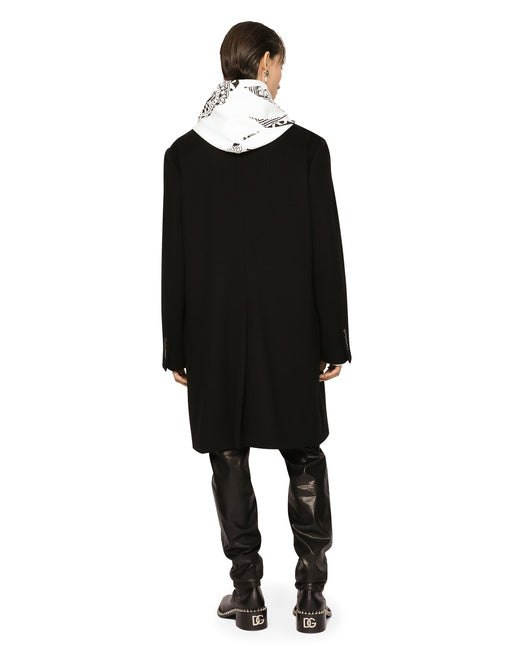 DECONSTRUCTED DOUBLE-BREASTED WOOL COAT