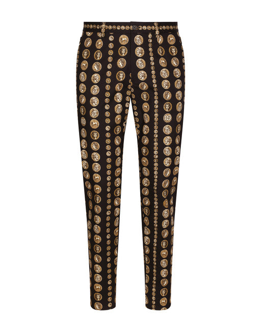 COIN PRINT STRETCH DRILL PANTS