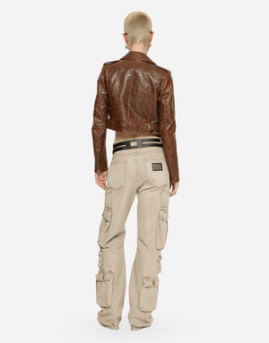 DENIM CARGO PANTS