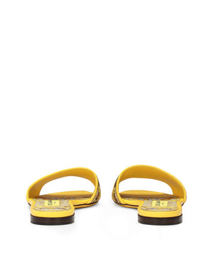 SLIDERS WITH EMBROIDERED MAJOLICA PATTERN