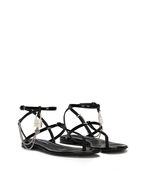 PATENT LEATHER SANDALS