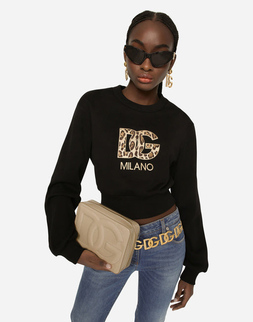 MEDIUM PATENT LEATHER DG LOGO BAG CAMERA BAG