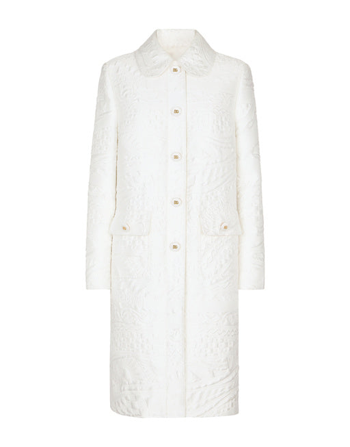 BROCADE COAT WITH DG BUTTONS
