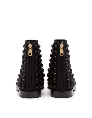 MESH CHELSEA BOOTS WITH RHINESTONE EMBELLISHMENT