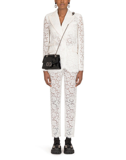 HIGH-WAISTED CORDONETTO LACE PANTS