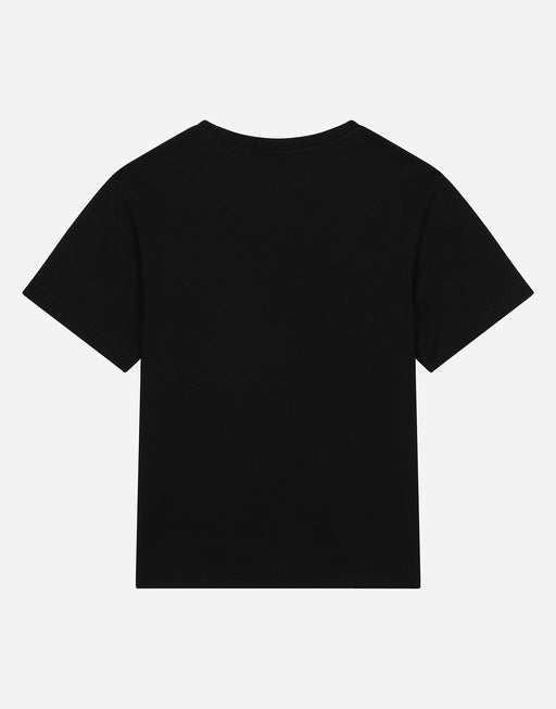 JERSEY T-SHIRT WITH DOLCE&GABBANA LOGO PRINT