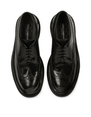 BRUSHED CALFSKIN DERBY SHOES