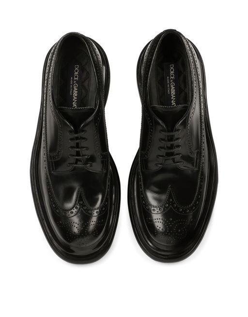 BRUSHED CALFSKIN DERBY SHOES