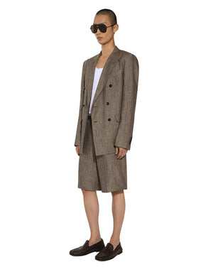 LONG LINEN SHORTS