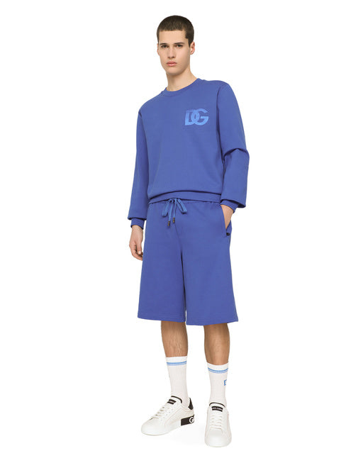 JERSEY JOGGING SHORTS WITH DG EMBROIDERY