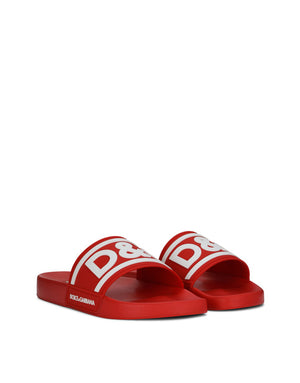 RUBBER BEACHWEAR SLIDERS WITH DG LOGO