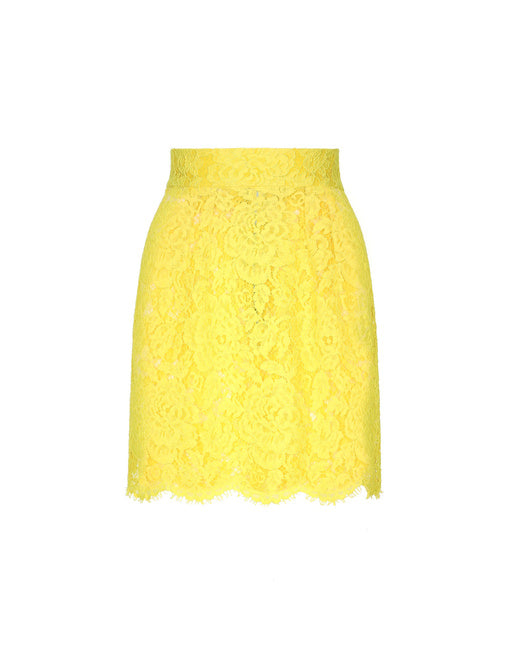 BRANDED FLORAL CORDONETTO LACE MINISKIRT