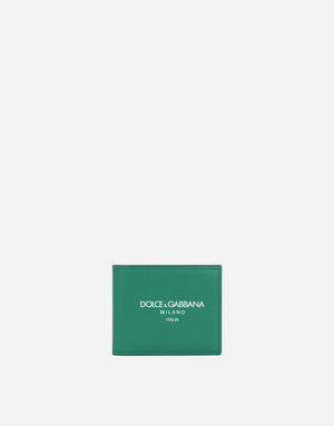 CALFSKIN BIFOLD WALLET WITH LOGO