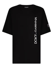 SHORT-SLEEVED T-SHIRT WITH VERTICAL LOGO PRINT