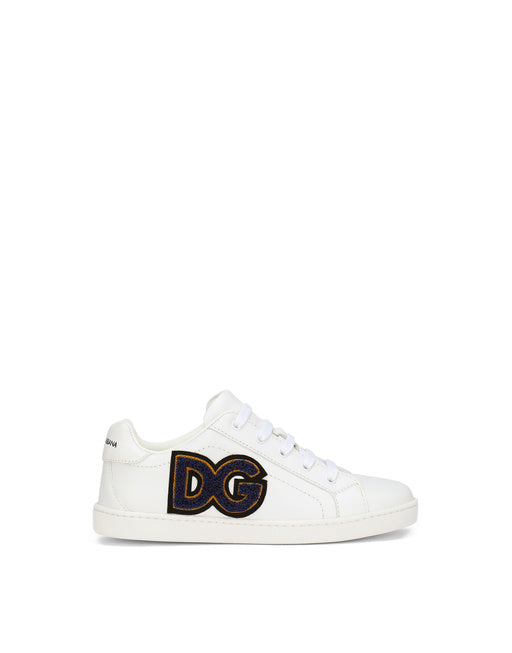 DOLCE & GABBANA SNEAKERS PORTOFINO IN SOLID-COLOURED NAPPA CALF LEATHER