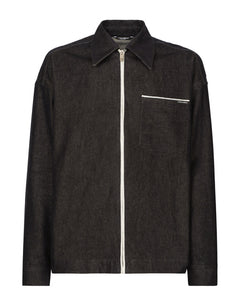 SELVEDGE DENIM BLOUSE WITH ZIPPER