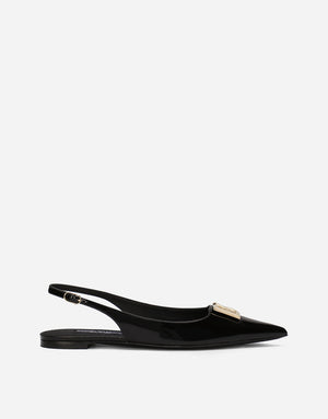 POLISHED CALFSKIN SLINGBACKS