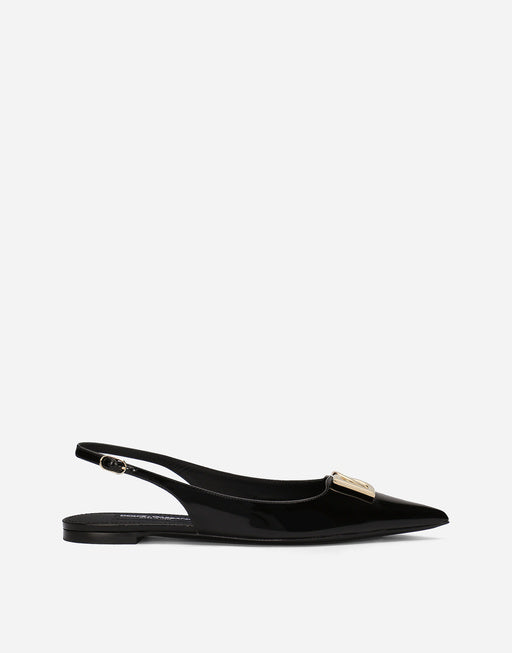 POLISHED CALFSKIN SLINGBACKS