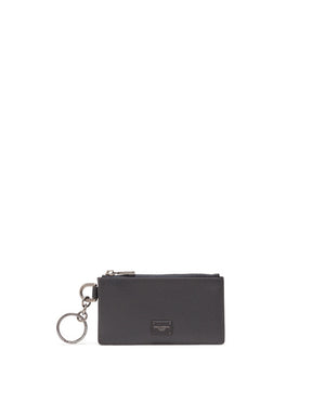 DAUPHINE CALFSKIN CARD HOLDER WITH RING BRANDED PLATE