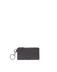 DAUPHINE CALFSKIN CARD HOLDER WITH RING BRANDED PLATE